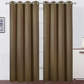 LEMOMO Blackout Curtains 66 x 84 inch/Brown Curtains Set of 2 Panels/Thermal by Lemomo