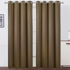 LEMOMO Brown Thermal Blackout Curtains/52 x 95 Inch/Set of 2 Panels Room by Lemomo