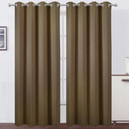 LEMOMO Blackout Curtains 52 x 108 inch/Brown Curtains Set of 2 Panels/Thermal by Lemomo