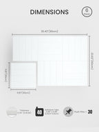 Bumusty Large Cork Board Alternative-36 x 24" Felt Bulletin Board Tiles - Image 2