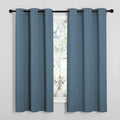 NICETOWN Smoky Blue Blackout Curtains 63 inches Length by NICETOWN
