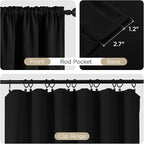 CUCRAF Beige Blackout Curtains 84 inch Length 2 Panels Set, Rod Pocket Room - Image 3