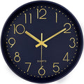 Modern Silent Wall Clock, 12 Inch Wall Clocks Battery Operated Large Number by MABPEDO