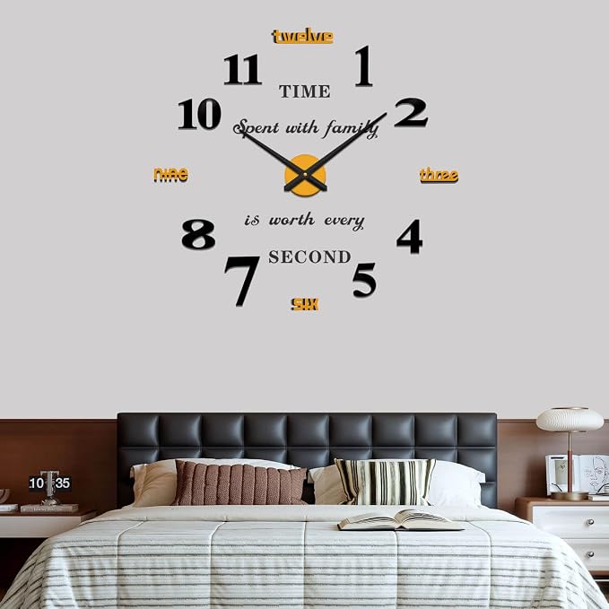 VANGOLD Giant Wall Clock for Living Room Decor, Decorative Wall Clocks Battery - Image 7