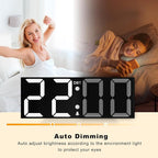 JALL 22'' Large Digital Wall Clock, Big LED Number Dispaly, Night Light - Image 5