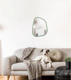 Asymmetrical Mirror for Wall Irregular Wood Frame Modern Unique Wall Mirror - Image 3
