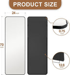 Delma Full Length Mirror, Wall Mounted, Freestanding or Leaning, Rounded - Image 2