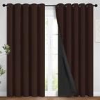Yakamok 100% Blackout Curtains for Bedroom, 2 Thick Layers Thermal Insulated by Yakamok