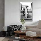 Trendy Black and White Poster Funny Woman Drinking Wine in Bathtub Wall Art - Image 4