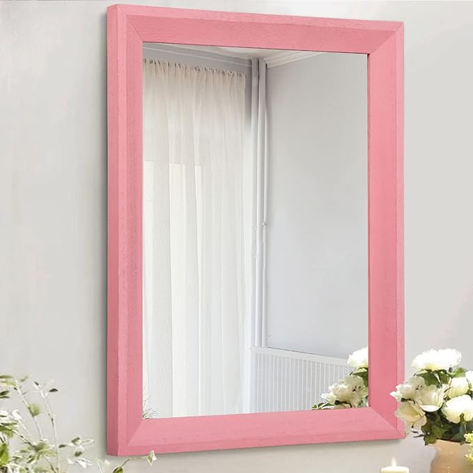 AAZZKANG Rectangle Mirror with Wood Frame Modern Farmhouse Wall Mirrors Decor by AAZZKANG