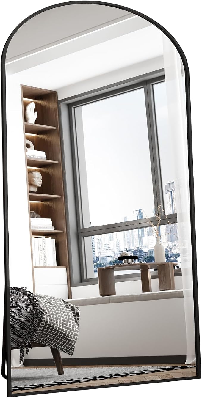 Beauty4U 71" x 32" Arched Full Length Mirror, HD Tempered Glass Floor Mirror - Image 8
