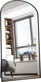 Beauty4U 71" x 32" Arched Full Length Mirror, HD Tempered Glass Floor Mirror - Image 8