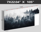 XMPMBM-Foggy Forest Fabric Wallpaper Pine Forest Living Room Bedroom Bathroom - Image 4