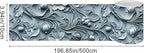 HOMETITUTE Wallpaper Border Peel and Stick Wall Border Ice Blue Fold Texture - Image 3