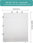Changshade 6 Pack Temporary Shades, Pleated Paper Blinds - Image 3