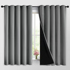Yakamok 100% Grey Blackout Curtains by Yakamok