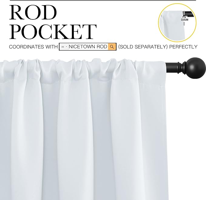 NICETOWN Bedroom Window Curtain Panels - Image 3