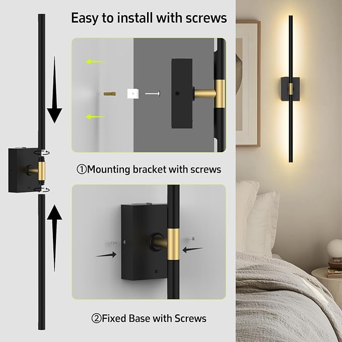 iThird Battery Operated Wall Sconces Set of 2: 10000mAh Rechargeable Wall Lights - Image 9