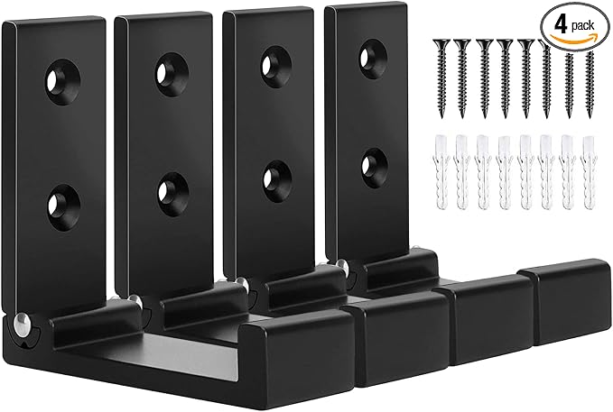 OHIYO Folding Coat Hooks 4pcs Foldable Hook Wall Mounted by OHIYO