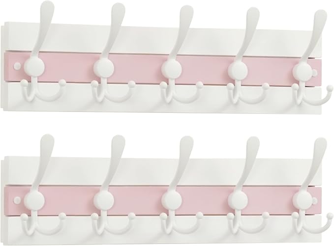 SKOLOO Coastal Wall Mounted Coat Rack-16.88" Beach House Entryway Wooden Coat by SKOLOO