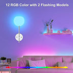 Chrome Battery Operated Wall Sconces Set of 2, Rechargeable Wireless Wall Lights - Image 7