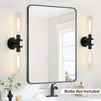 Indoi Matte Black Wall Sconces, Hardwired Bathroom Sconces Wall Lighting - Image 6