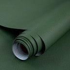 TANONE Dark Green Contact Paper Peel and Stick, Grasscloth Wallpaper Self by TANONE