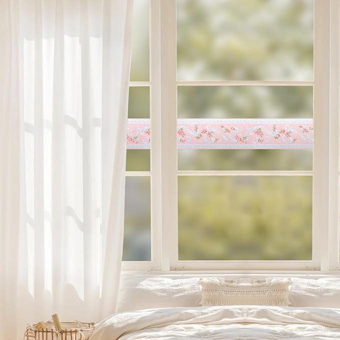 AbaBoorty 394"X4.1"Pink Flower Wallpaper Border Peel and Stick 3D Pattern Wall - Image 4