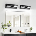360° Rotate LED Bathroom Vanity Light Fixtures, 900LM Acrylic Matte Black - Image 7