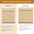 SEEYE Cordless Bamboo Roman Shades, Roll Up Blind Privacy Shade - Image 6