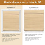 SEEYE Cordless Bamboo Roman Shades, Roll Up Blind Privacy Shade - Image 6