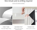 AJAZZ 100% Blackout Self Adhesive Curtains Small Window Short Temporary - Image 4