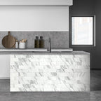 AULIGET 100-Piece White Marble Look Peel and Stick Backsplash Wall Tiles - Image 8