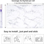 Arthome Marble Contact Paper, Peel and Stick Wallpaper 11.8x100 inch Self - Image 7
