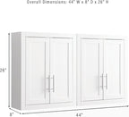 Crosley Furniture Savannah 2-Piece Wall Storage Cabinet, Cabinets - Image 3