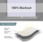 AOSKY Cordless Roller Shades Blackout Blinds - Image 4