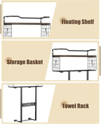 Rustic Brown Wood Vertical Towel Rack - Image 5