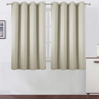 LEMOMO Blackout Curtains 66 x 54 Inch Long Light Beige Curtains Set of 2 Panels by Lemomo