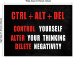 Pyradecor Black Red and White Motivational CTRL+ALT+DEL Classroom Positive - Image 5