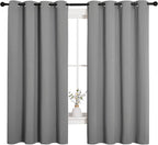 NICETOWN Silver Grey Blackout Curtain Panels - Image 2
