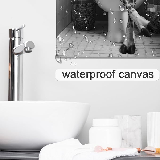 DIHSIEG Inspirational Canvas Wall Art funny bathroom wall art Print Poster - Image 4