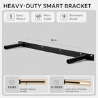 Homeforia Classic Walnut 30 inch Floating Shelf, High End Solid Real Wood Small - Image 4