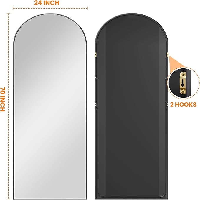 TRAHOME Full Length Arched Mirror, Living Room, Dressing Room - Image 7