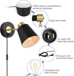 VATONI Plug in Wall Sconce, Dimmable Wall Sconce Adjustable Wall Lights - Image 2