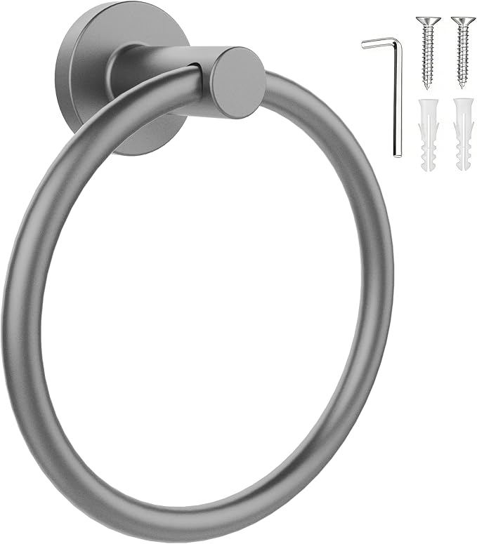 SetSail Towel Holder for Bathroom Wall Mounted Screw-in Towel Ring Stainless by SetSail