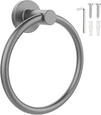 SetSail Towel Holder for Bathroom Wall Mounted Screw-in Towel Ring Stainless by SetSail