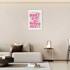 Drimiler Retro Newspaper Pink Font Poster What If It All Works Out Canvas Wall - Image 6