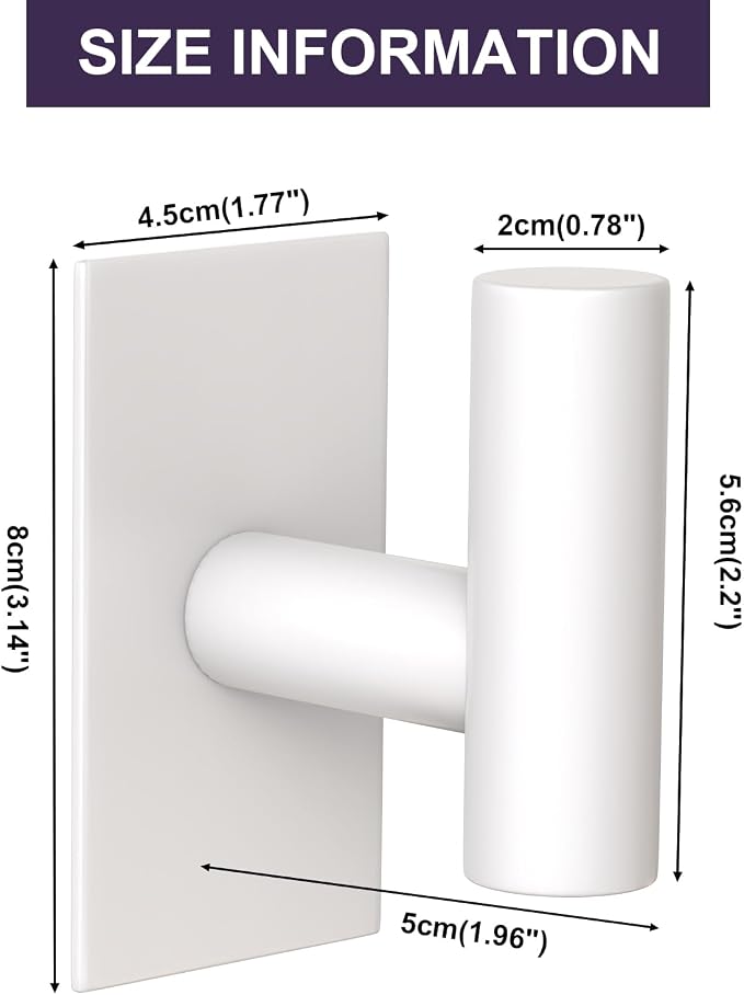VAEHOLD Wall Towel Hooks, Heavy Duty Sticky Holder Waterproof Towel Hooks - Image 4