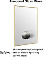 BOMINICA Brushed Gold Bathroom Mirror - Image 6