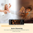 JALL 16" Large Digital Wall Mount Clock, Count Down Timer, Big LED, RGB Color - Image 7